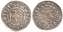 монета Кемптен 1/2 батцена (2 крейцера) 1515