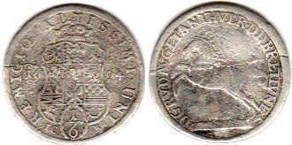 монета Брауншвейг-Вольфенбюттель 1/6 талера 1694
