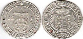 монета Саксония 1/24 талера 1688