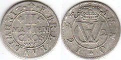 монета Брауншвейг-Люнебург-Целле 2 мариенгрошена 1697