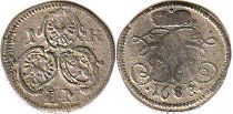 монета Ансбах 1 крейцер 1683