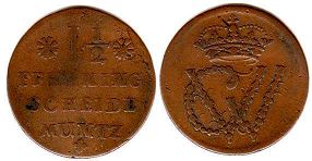 монета Брауншвейг-Люнебург-Целле 1,5 пфеннига без даты