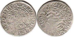 монета Ханау 3 крейцера 1587