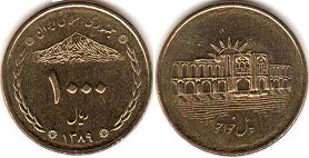 монета Иран 1000 риалов 2010