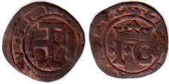 монета Неаполь сестино (1/6 сольдо) без даты (1516-1556)