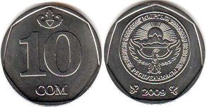 монета Киргизия 10 сом 2009