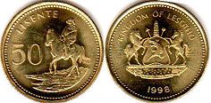 монета Лесото 50 лисенте 1998