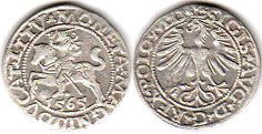 монета Литва полугрош 1563