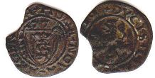 монета Курляндия 1 шиллинг 1577