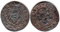 монета Курляндия 1 шиллинг 1576