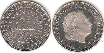 монета Нидерланды 2,5 гульдена 1979