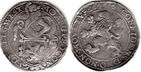 монета Западная Фрисландия Даалдер (48 стюверов) 1626