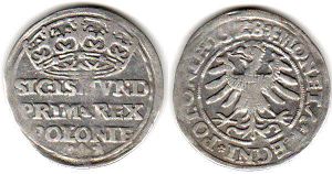 монета Польша грош 1528