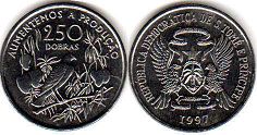 монета Сан-Томе и Принсипи 250 добр 1997
