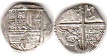 монета Испания реал 1598-1621