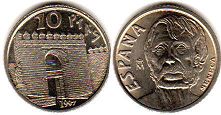 монета Испания 10 песет 1997