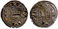 монета Кастилия и Леон обол 1252-1284