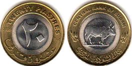 монета Судан 20 пиастров 2006