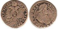 монета Австрия 1 крейцер 1698