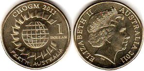 монета Австралия 1 доллар 2011