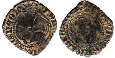 монета Франция денье 1456