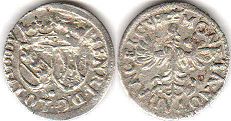 монета Лотарингия 2 денье 1608-1624
