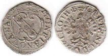 монета Лотарингия денье 1624-1625