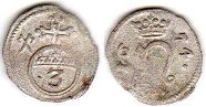 монета Нортхайм драйер (3 пфеннига) 1674