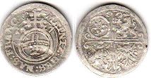 монета Майнц, Дармштадт, Саарбрюккен и Франкфурт полбатцена (2 крейцера) 1627