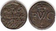 монета Пруссия солид 1669