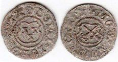 монета Дорпат 1 шиллинг без даты (1528-1543)