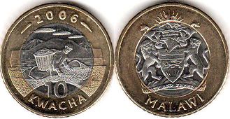 монета Малави 10 квач 2006