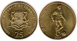 монета Сомали 25 шиллингов 2001