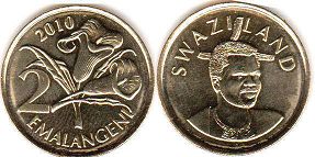 монета Свазиленд 2 эмалангени 2010