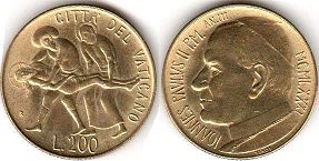 монета Ватикан 200 лир 1981