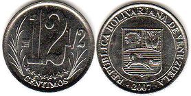 монета Венесуэла 12,5 сентимо 2007