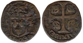 монета Франция дузен 1621