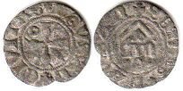 монета Лозанна денар без даты (XIII-XIV в.)