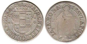 монета Мюнстер 1/14 талера 1696