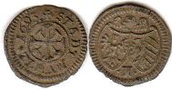 монета Нюрнберг 1 крейцер 1693