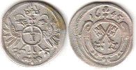 монета Регенсбург 1 крейцер 1645