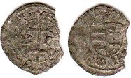 монета Венгрия денар без даты (1458-1490)