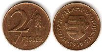 монета Венгрия 2 филлера 1946