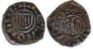 монета Сицилия денар без даты (1416-1458)