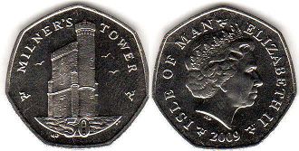 монета Остров Мэн 50 пенсов 2009