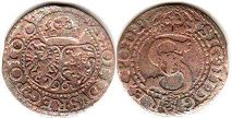 монета Польша солид 1596