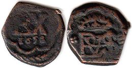 монета Испания 4 мараведи 1658