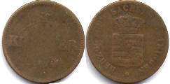 монета Саксен-Мейнинген 1/2 крейцера 1854