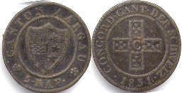 монета Аргау 5 раппенов 1831