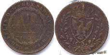 монета Сардиния 1 чентизимо 1826
